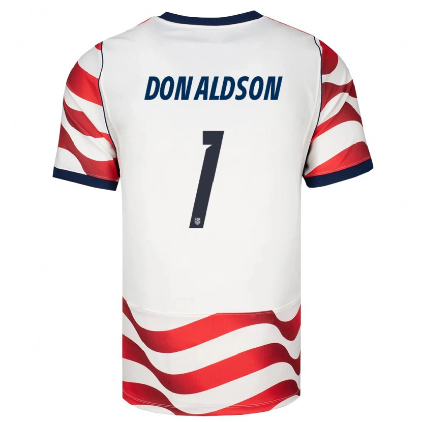 Danxenキッズアメリカ合衆国James Donaldson#1赤 白 黒ホームシャツ26-28ジャージーユニフォーム