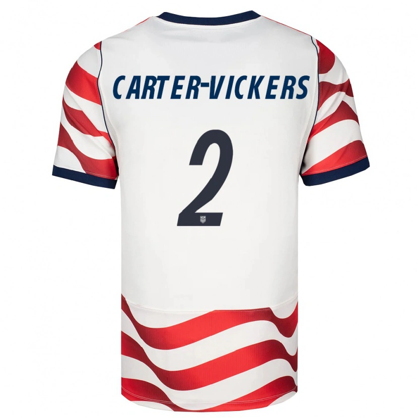 Danxenキッズアメリカ合衆国キャメロン・カーター＝ヴィッカース#2赤 白 黒ホームシャツ26-28ジャージーユニフォーム