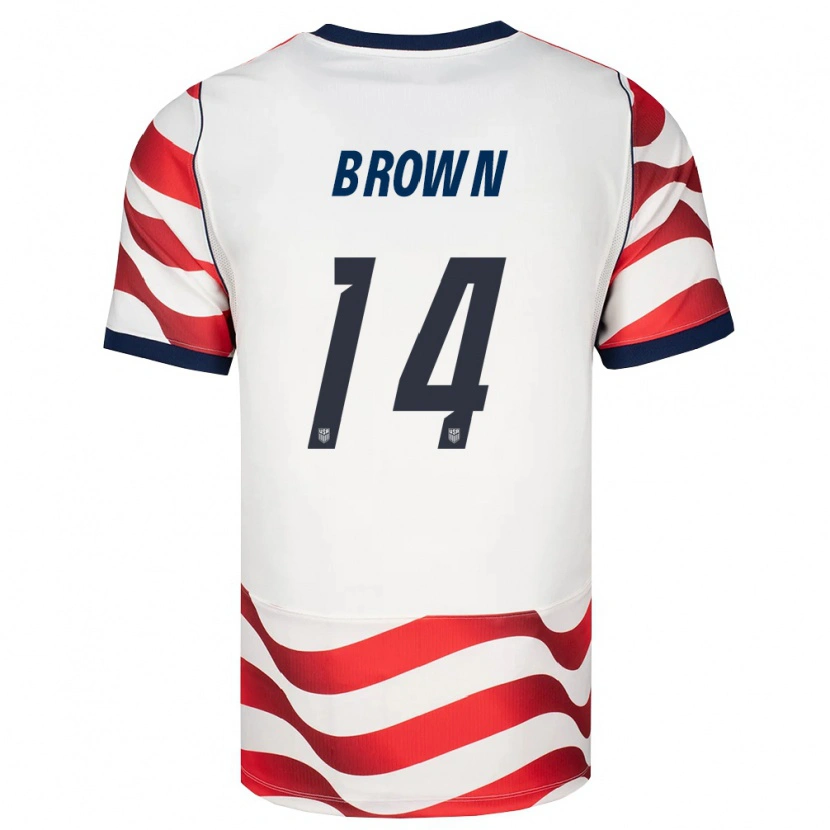 Danxenキッズアメリカ合衆国Tristan Brown#14赤 白 黒ホームシャツ26-28ジャージーユニフォーム