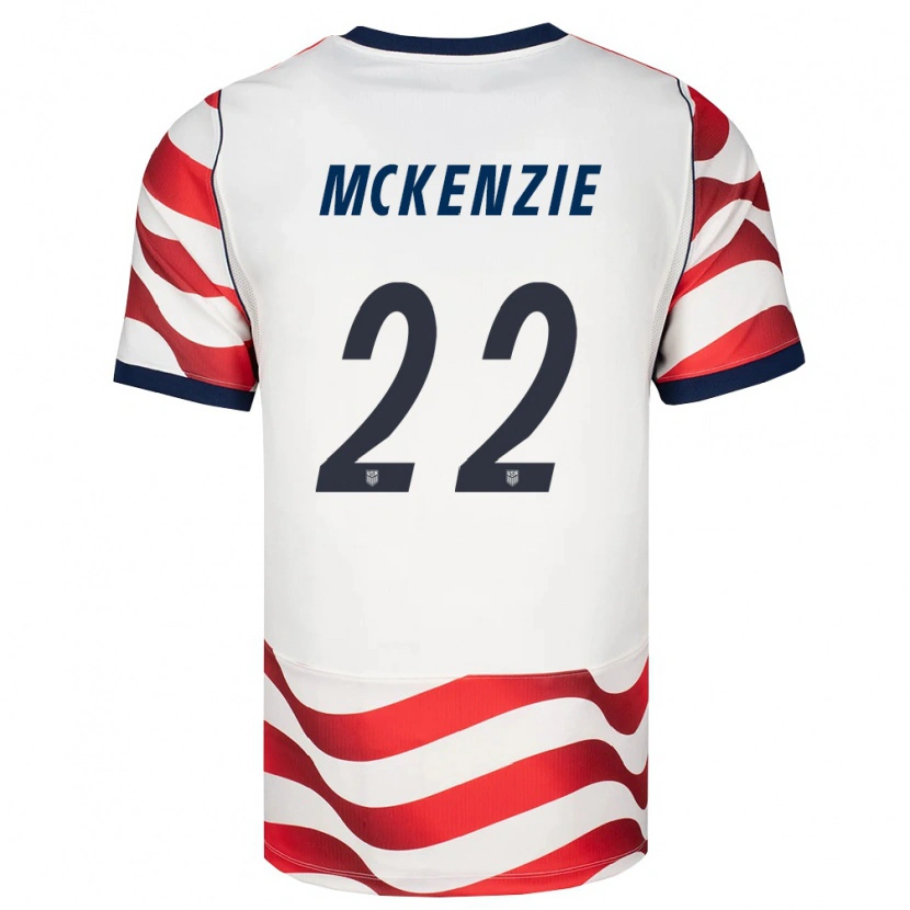 Danxenキッズアメリカ合衆国マーク・マッケンジー#22赤 白 黒ホームシャツ26-28ジャージーユニフォーム
