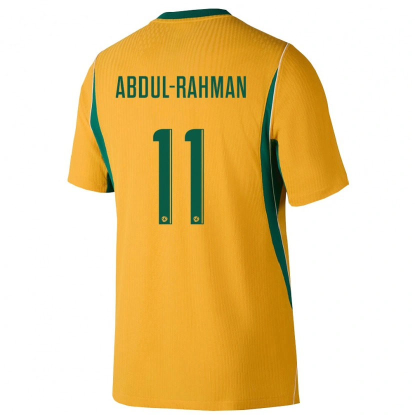 DanxenキッズオーストラリアAlaat Abdul-Rahman#11黄 緑ホームシャツ26-28ジャージーユニフォーム
