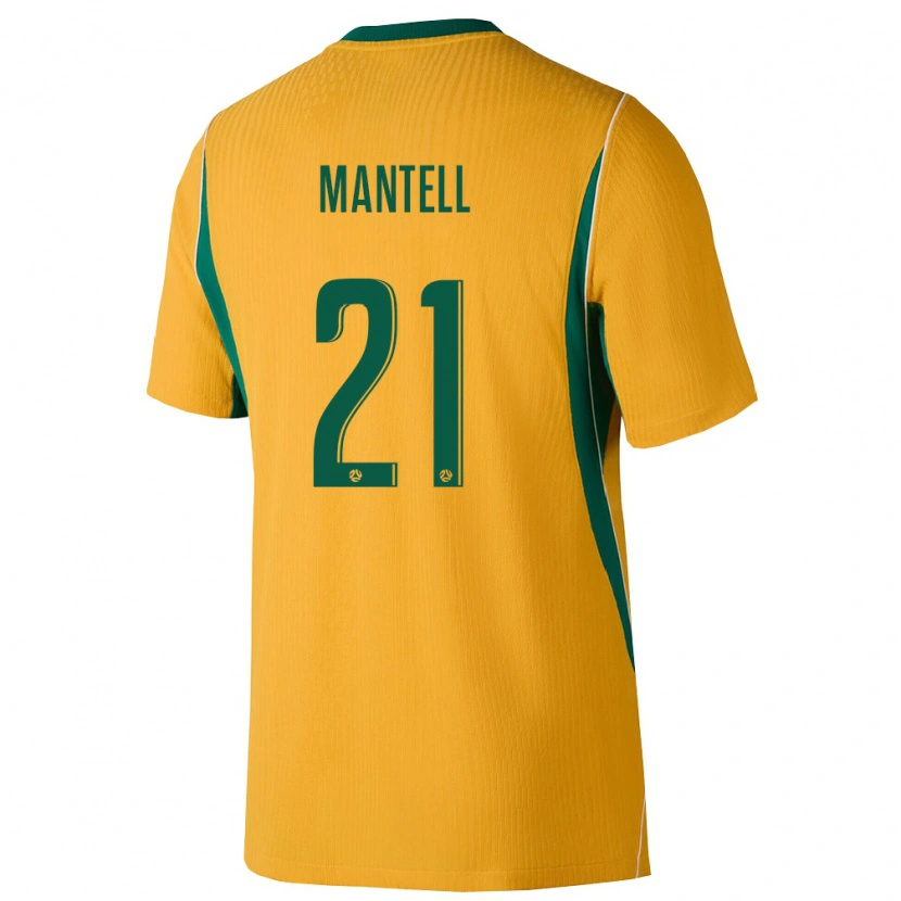 DanxenキッズオーストラリアJesse Mantell#21黄 緑ホームシャツ26-28ジャージーユニフォーム