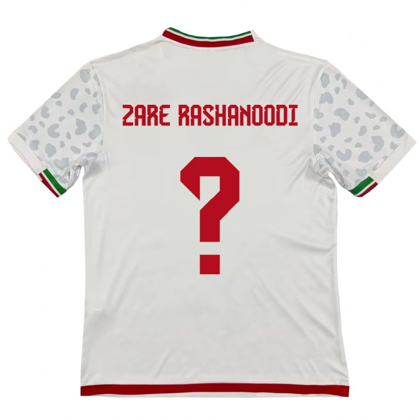 DanxenキッズイランMahan Zare Rashanoodi#0白 赤ホームシャツ26-28ジャージーユニフォーム