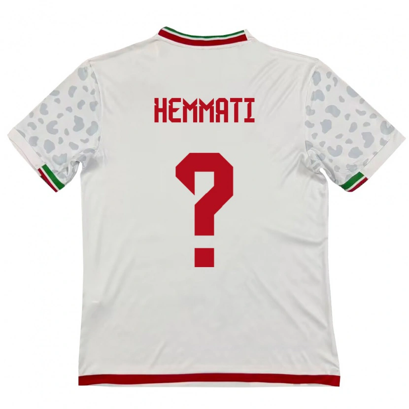 DanxenキッズイランAlireza Hemmati#0白 赤ホームシャツ26-28ジャージーユニフォーム