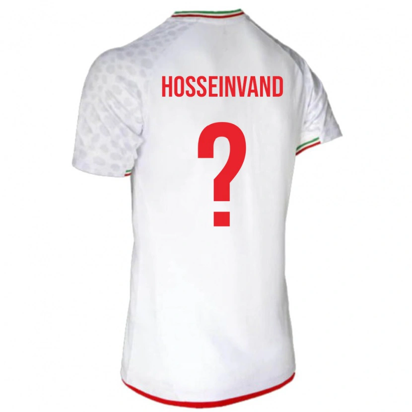 DanxenキッズイランAbolfazl Hosseinvand#0白 赤ホームシャツ26-28ジャージーユニフォーム