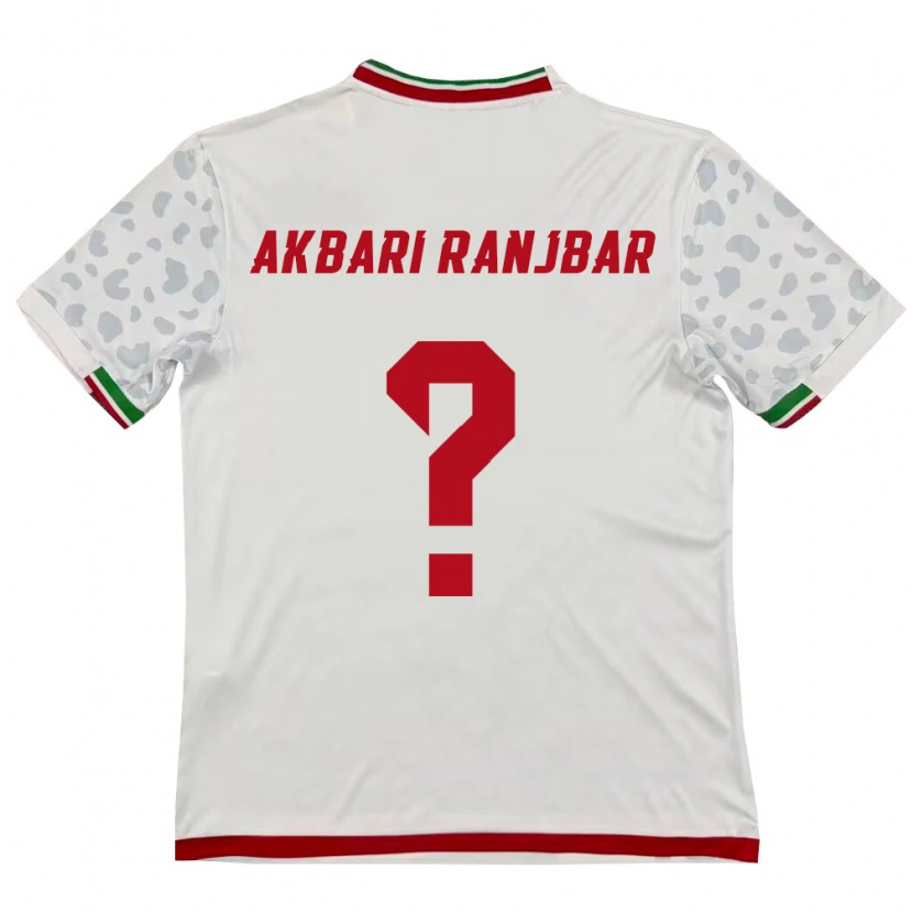 DanxenキッズイランMohammad Akbari Ranjbar#0白 赤ホームシャツ26-28ジャージーユニフォーム