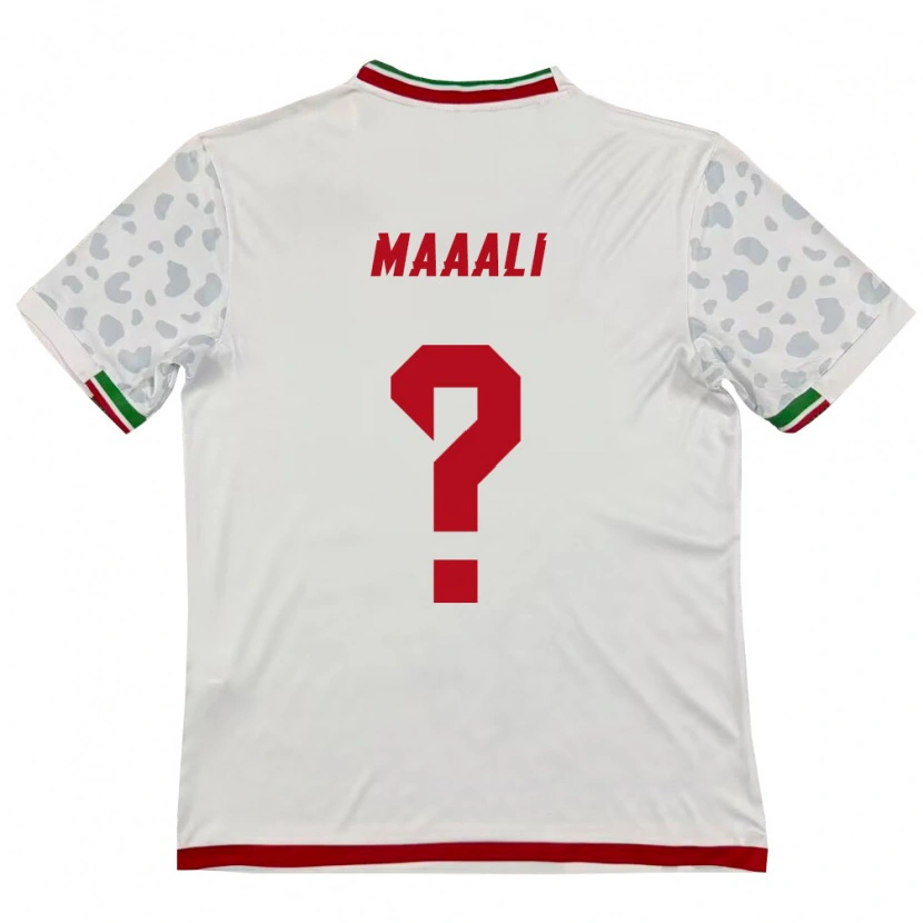 DanxenキッズイランArian Maaali#0白 赤ホームシャツ26-28ジャージーユニフォーム