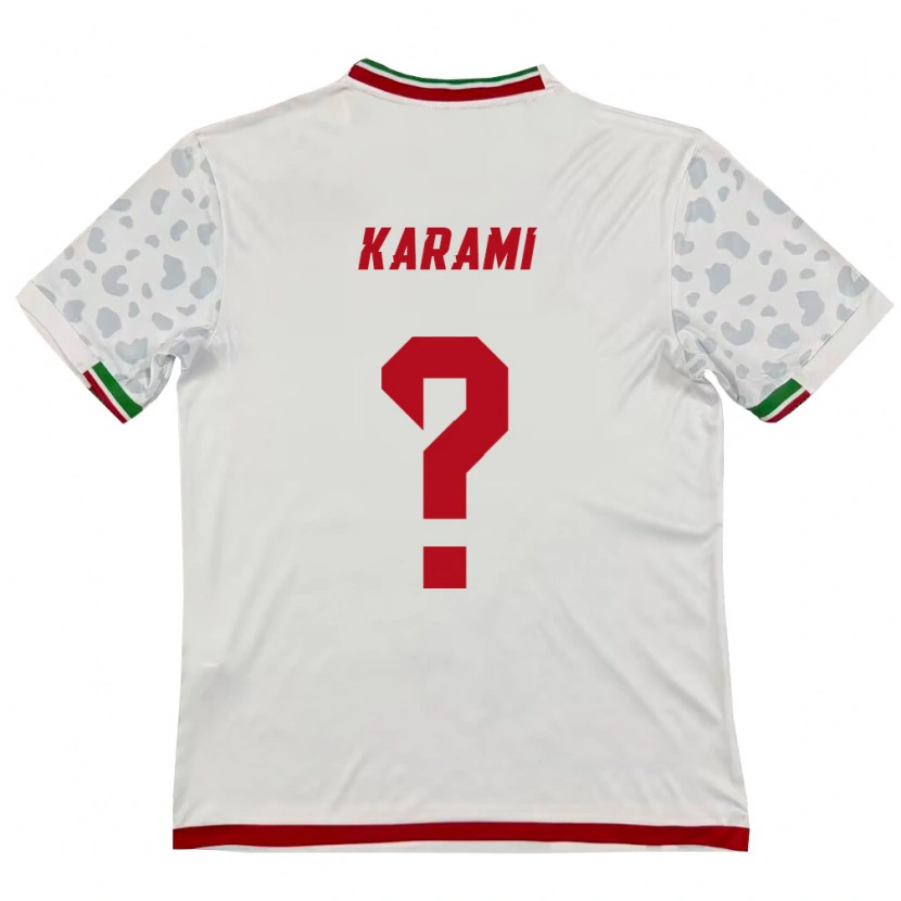 DanxenキッズイランIliya Karami#0白 赤ホームシャツ26-28ジャージーユニフォーム