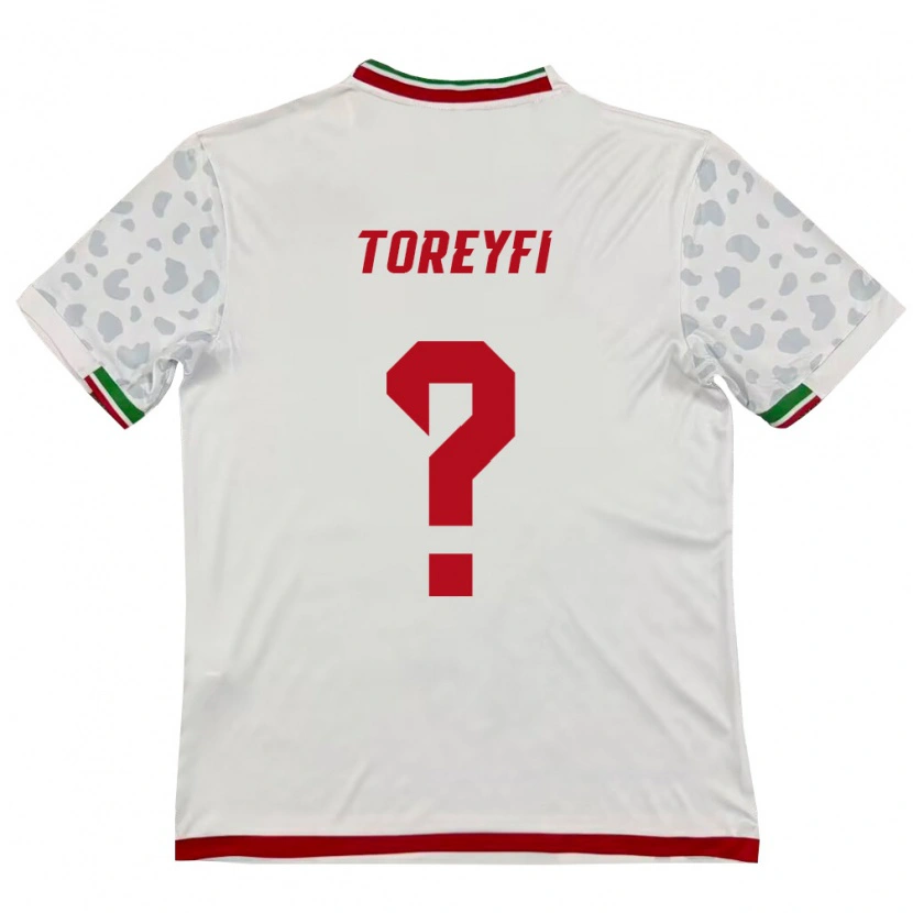 DanxenキッズイランAbolfazl Toreyfi#0白 赤ホームシャツ26-28ジャージーユニフォーム