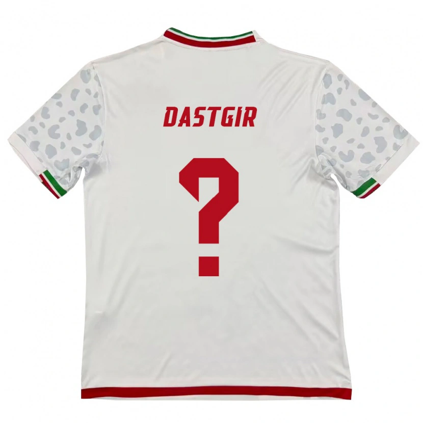 DanxenキッズイランAlireza Dastgir#0白 赤ホームシャツ26-28ジャージーユニフォーム