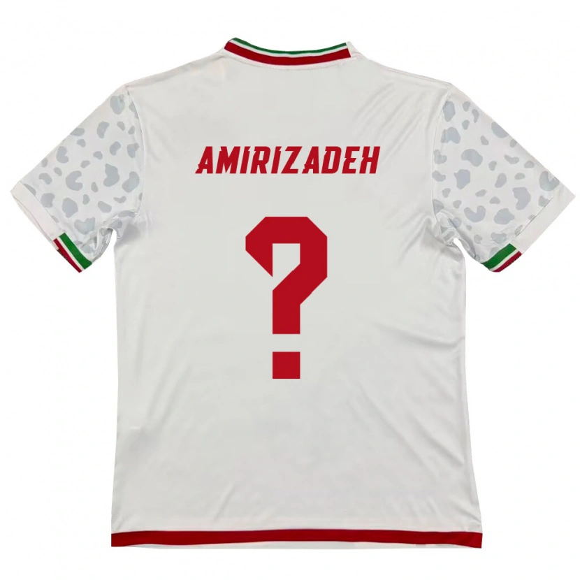 DanxenキッズイランKomeil Amirizadeh#0白 赤ホームシャツ26-28ジャージーユニフォーム