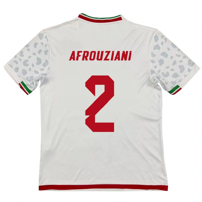DanxenキッズイランAmirmahan Afrouziani#2白 赤ホームシャツ26-28ジャージーユニフォーム