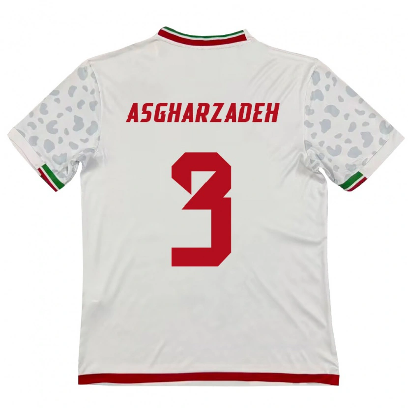 DanxenキッズイランAli Asgharzadeh#3白 赤ホームシャツ26-28ジャージーユニフォーム