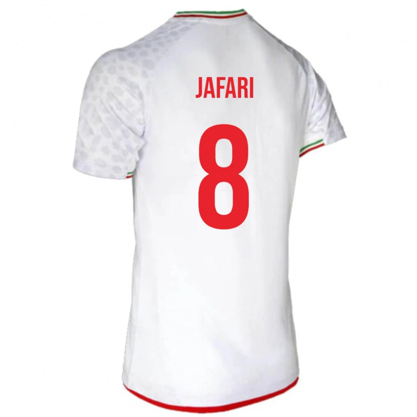 DanxenキッズイランPouya Jafari#8白 赤ホームシャツ26-28ジャージーユニフォーム