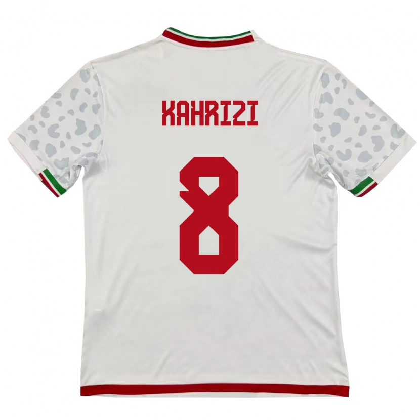 DanxenキッズイランAbbas Kahrizi#8白 赤ホームシャツ26-28ジャージーユニフォーム