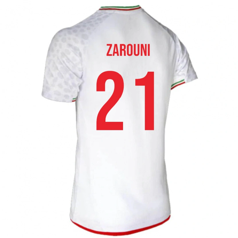 DanxenキッズイランHamidreza Zarouni#21白 赤ホームシャツ26-28ジャージーユニフォーム