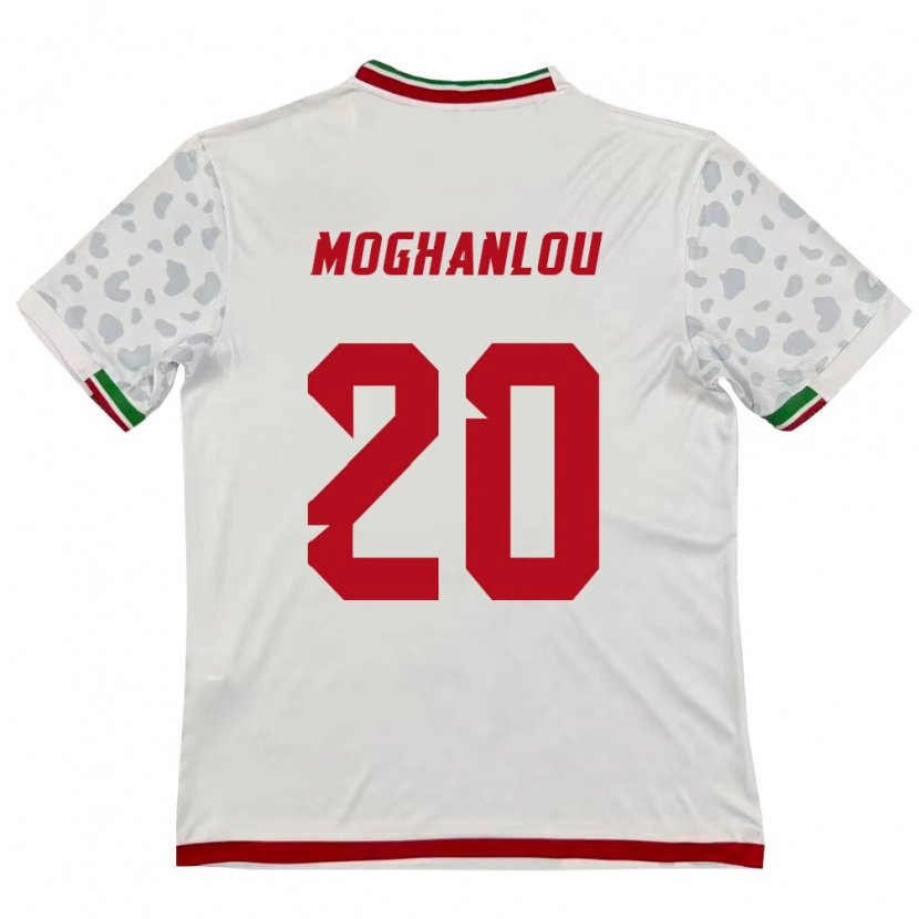 Danxenキッズイランシャフリヤール・モガンロウ#20白 赤ホームシャツ26-28ジャージーユニフォーム