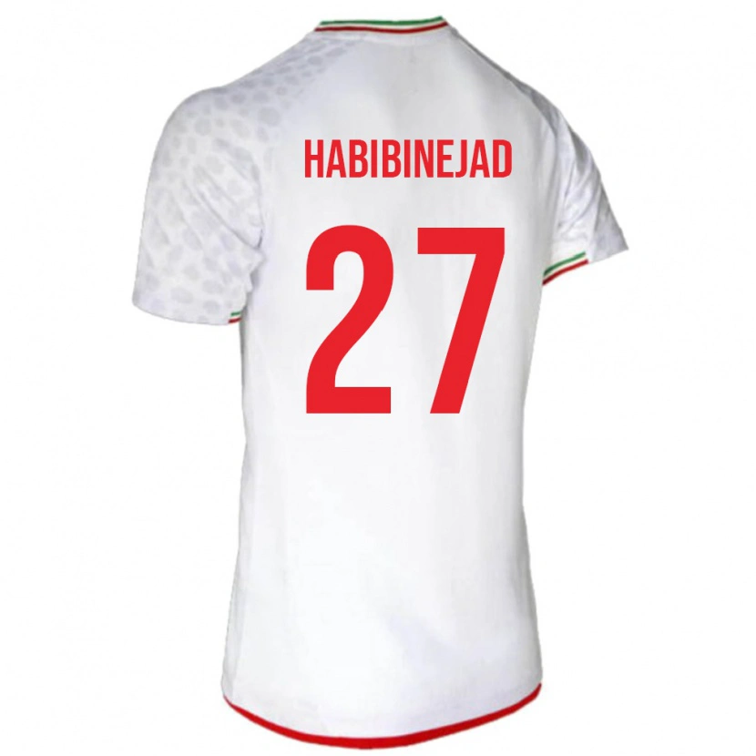 DanxenキッズイランHadi Habibinejad#27白 赤ホームシャツ26-28ジャージーユニフォーム