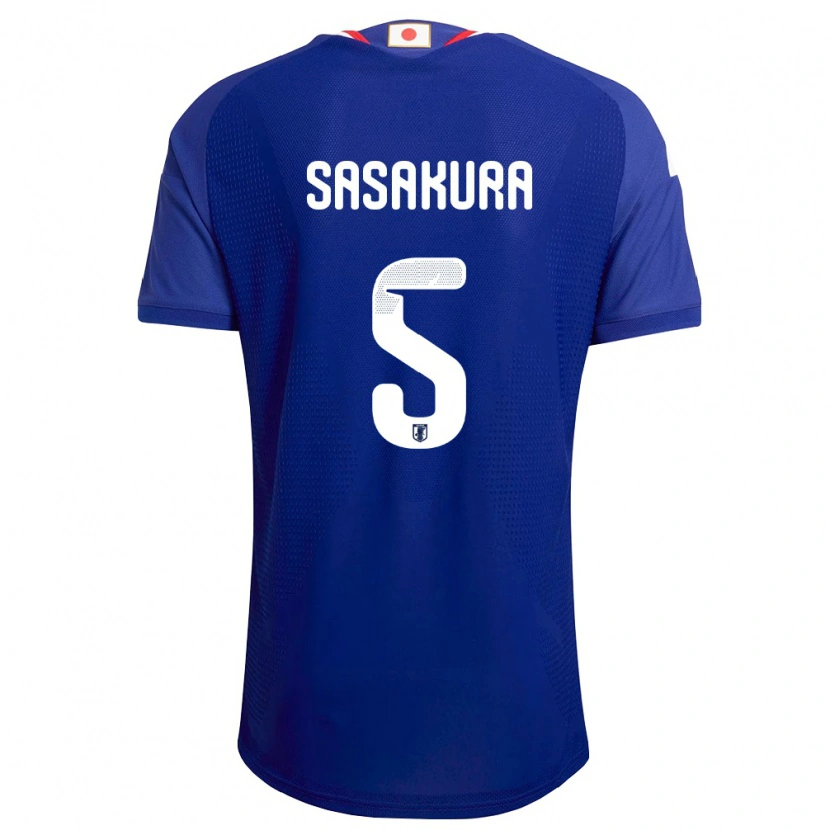 Danxenキッズ日本Takuma Sasakura#5青 白 赤ホームシャツ26-28ジャージーユニフォーム