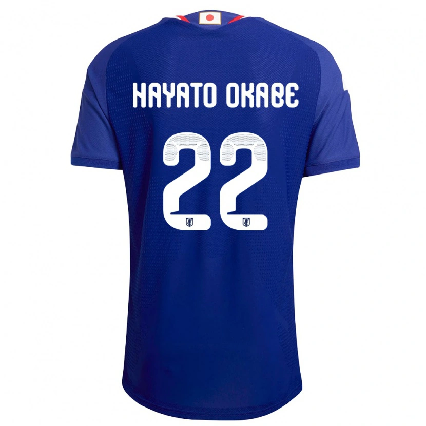 Danxenキッズ日本Tariqkani Hayato Okabe#22青 白 赤ホームシャツ26-28ジャージーユニフォーム