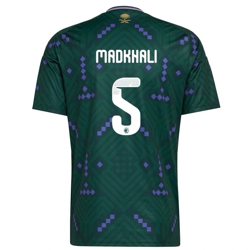 DanxenキッズサウジアラビアMohammed Madkhali#5緑 紫 白ホームシャツ26-28ジャージーユニフォーム