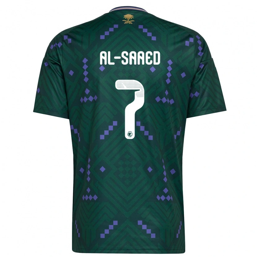 DanxenキッズサウジアラビアTurki Al-Saeed#7緑 紫 白ホームシャツ26-28ジャージーユニフォーム