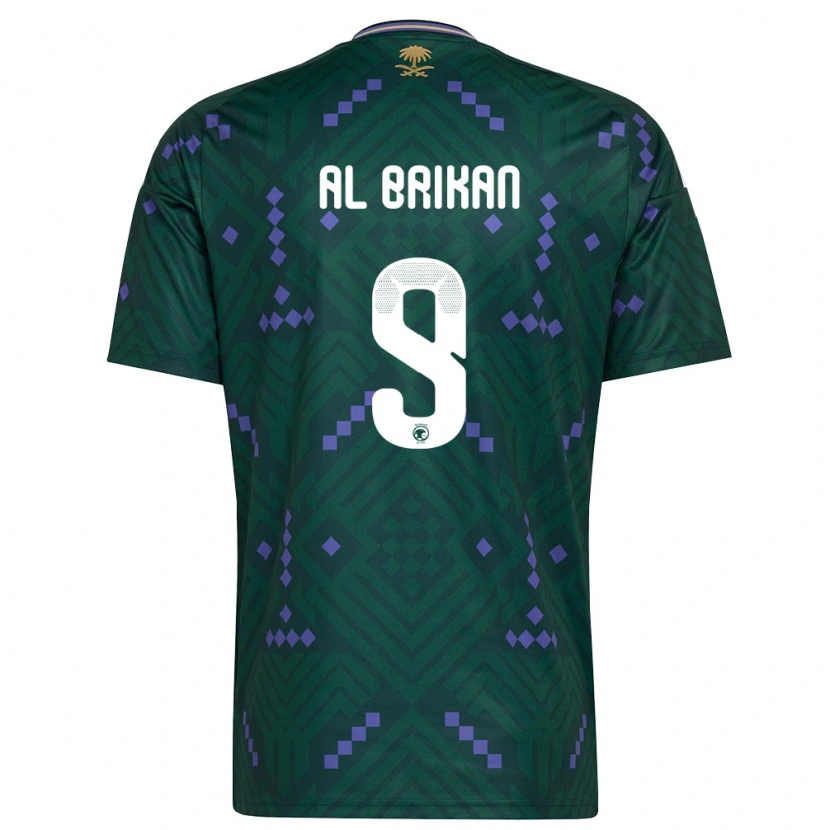 Danxenキッズサウジアラビアフィラース・アル＝ブライカーン#9緑 紫 白ホームシャツ26-28ジャージーユニフォーム