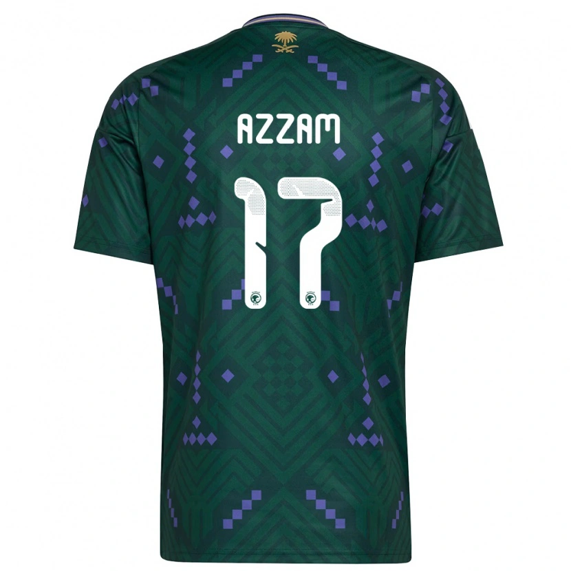 DanxenキッズサウジアラビアIbrahim Azzam#17緑 紫 白ホームシャツ26-28ジャージーユニフォーム