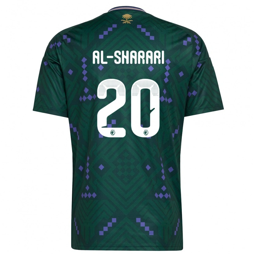 DanxenキッズサウジアラビアEssa Al-Sharari#20緑 紫 白ホームシャツ26-28ジャージーユニフォーム