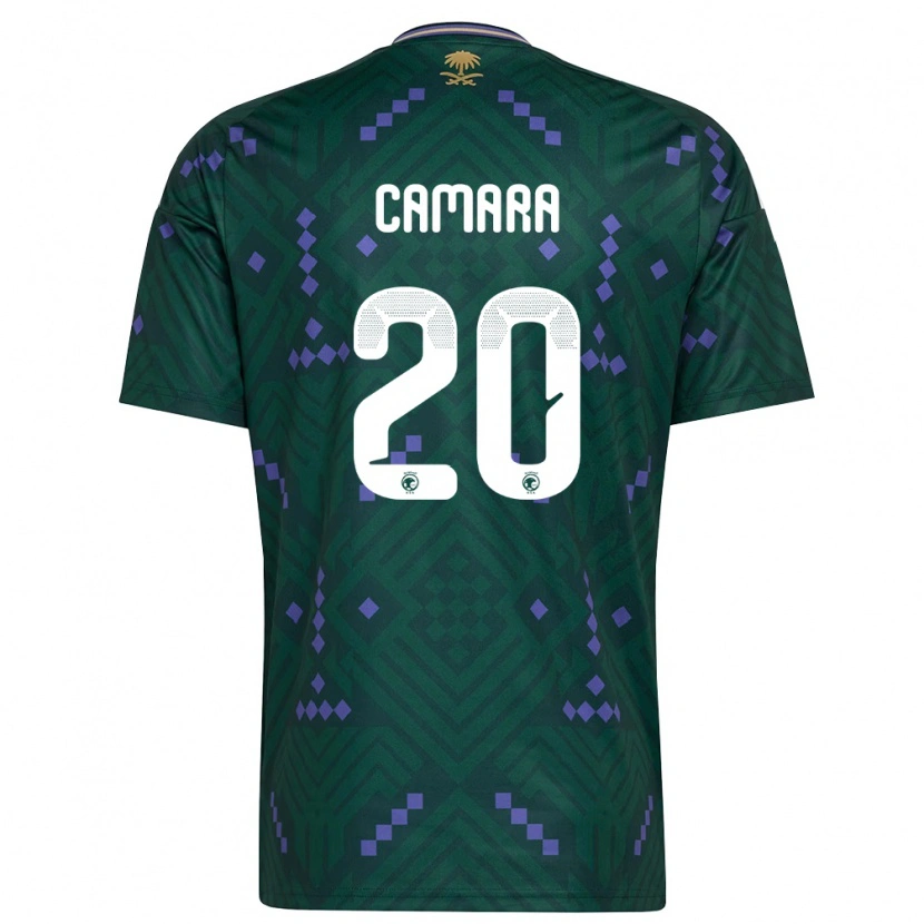 Danxenキッズサウジアラビアハールーン・カマラ#20緑 紫 白ホームシャツ26-28ジャージーユニフォーム