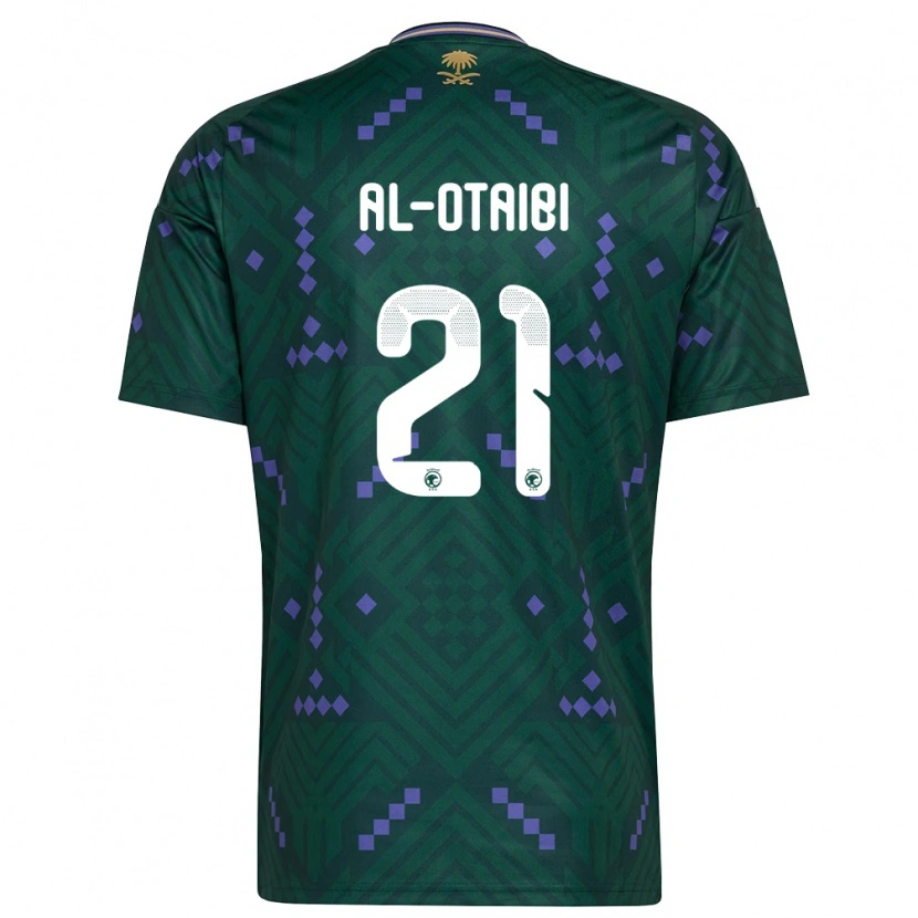 DanxenキッズサウジアラビアAbdulrahman Al-Otaibi#21緑 紫 白ホームシャツ26-28ジャージーユニフォーム