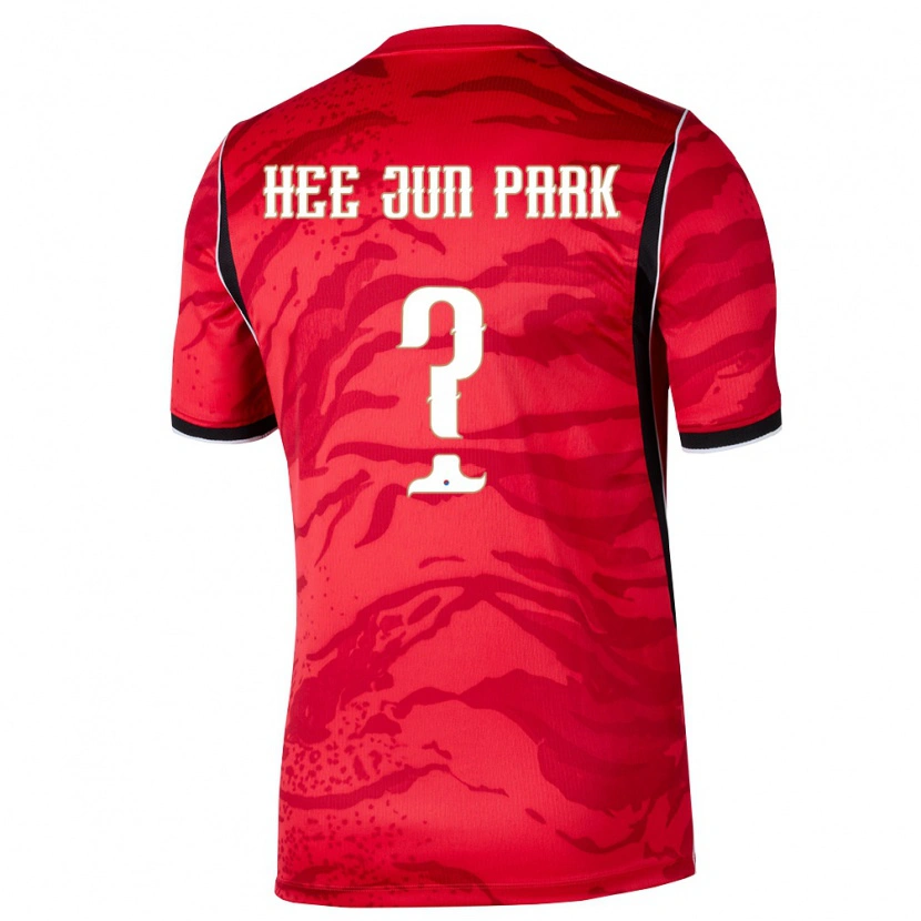 Danxenキッズ韓国Jun-Hee Park#0赤 白 黒ホームシャツ26-28ジャージーユニフォーム
