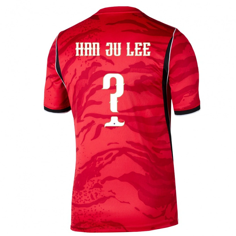 Danxenキッズ韓国Ju-Han Lee#0赤 白 黒ホームシャツ26-28ジャージーユニフォーム