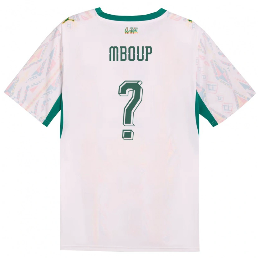 DanxenキッズセネガルPathé Mboup#0白 緑 黄ホームシャツ26-28ジャージーユニフォーム