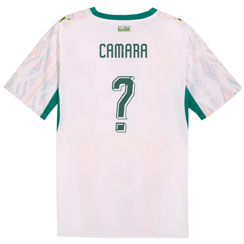 Danxenキッズセネガルファマラ・カマラ#0白 緑 黄ホームシャツ26-28ジャージーユニフォーム