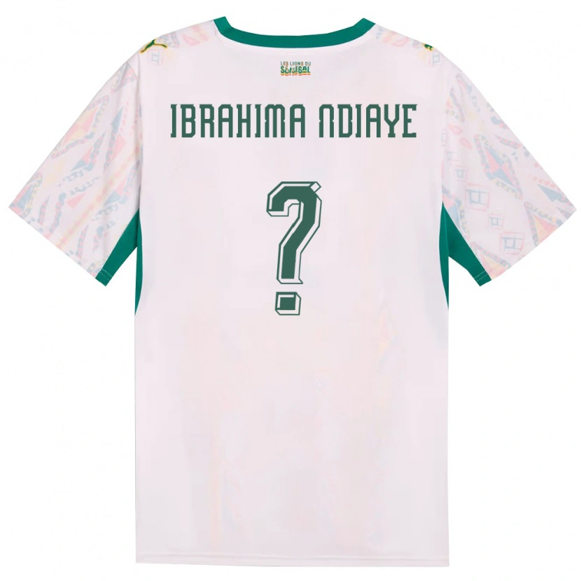 DanxenキッズセネガルMbaye Ibrahima Ndiaye#0白 緑 黄ホームシャツ26-28ジャージーユニフォーム