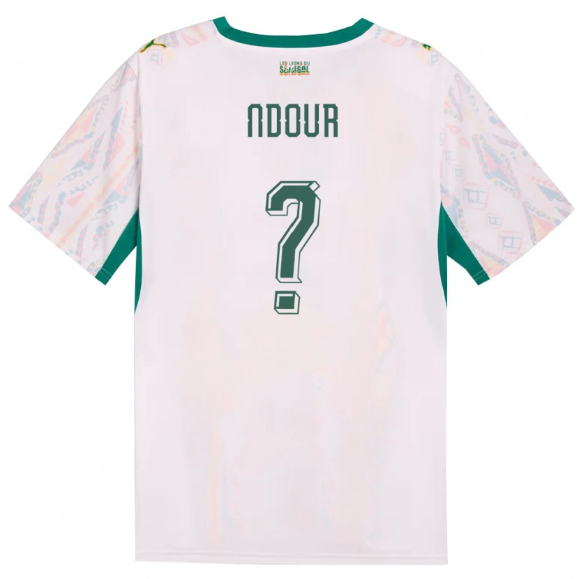 DanxenキッズセネガルHyppolite Ndour#0白 緑 黄ホームシャツ26-28ジャージーユニフォーム