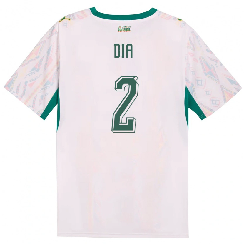 DanxenキッズセネガルTaly Dia#2白 緑 黄ホームシャツ26-28ジャージーユニフォーム