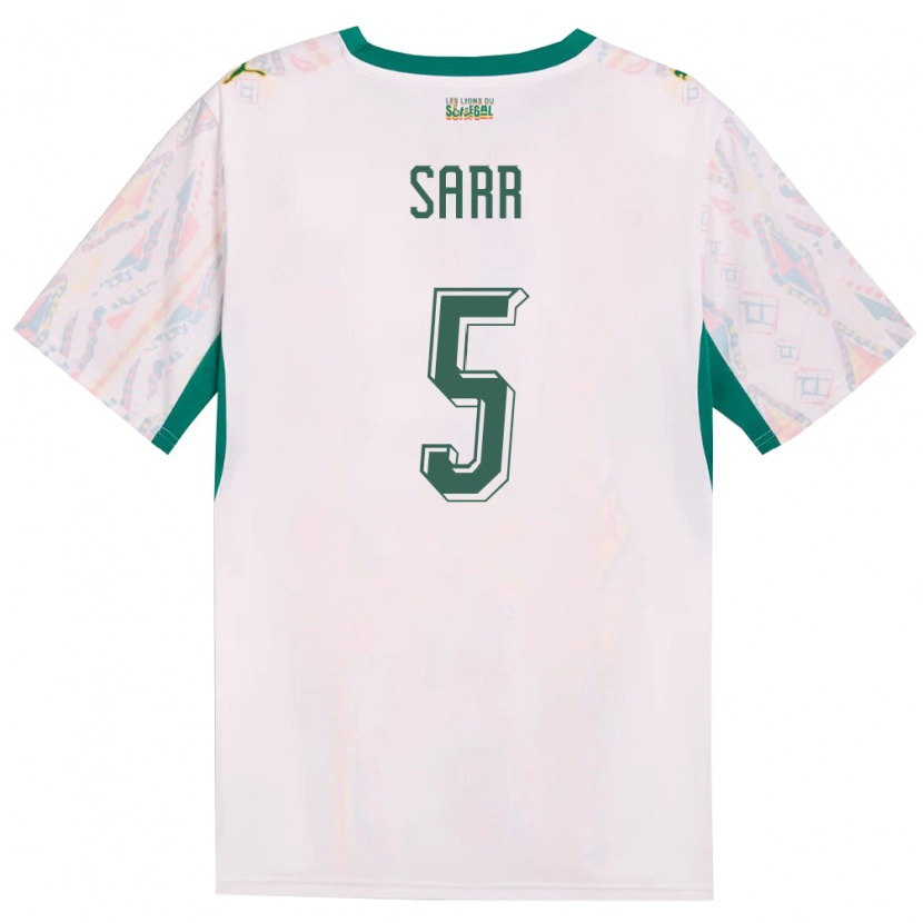 DanxenキッズセネガルOmar Sarr#5白 緑 黄ホームシャツ26-28ジャージーユニフォーム