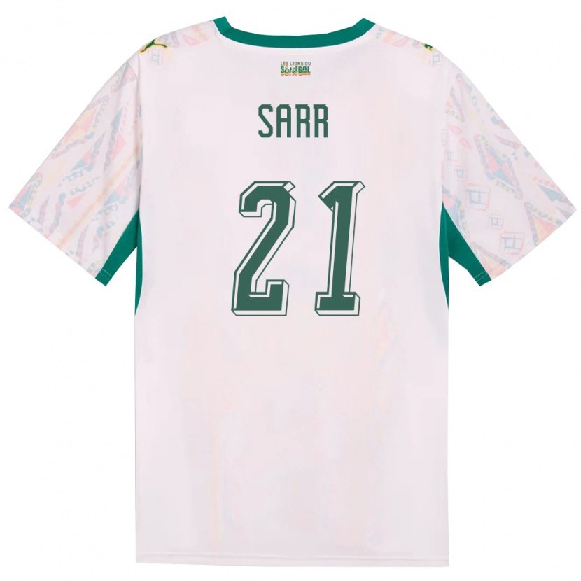 DanxenキッズセネガルAssane Sarr#21白 緑 黄ホームシャツ26-28ジャージーユニフォーム