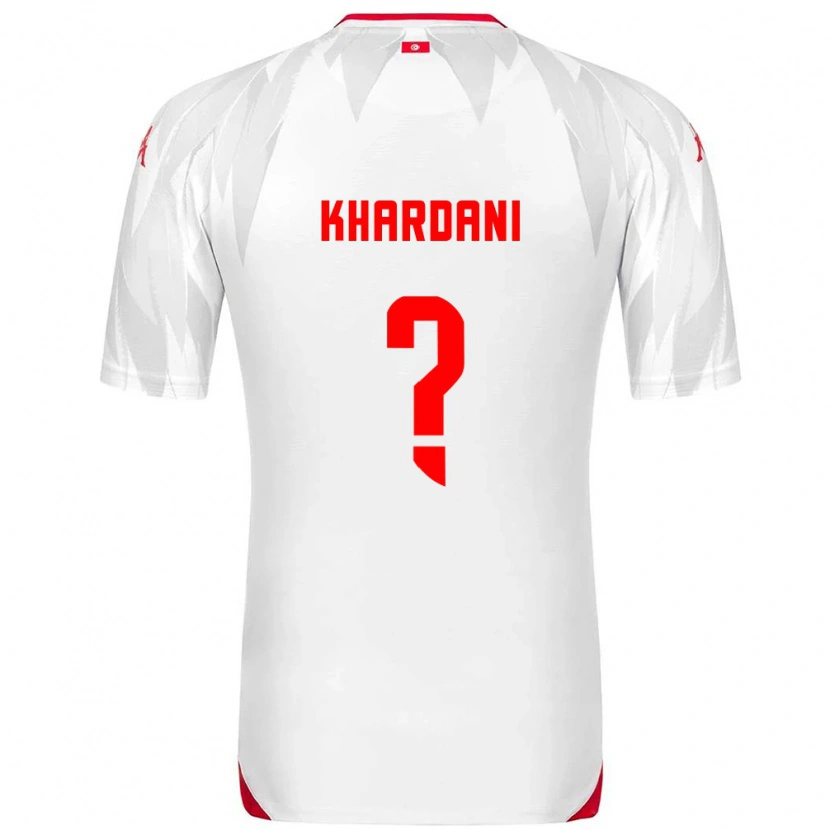 DanxenキッズチュニジアAnas Khardani#0白 赤ホームシャツ26-28ジャージーユニフォーム