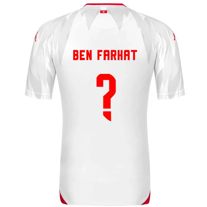 DanxenキッズチュニジアLouey Ben Farhat#0白 赤ホームシャツ26-28ジャージーユニフォーム