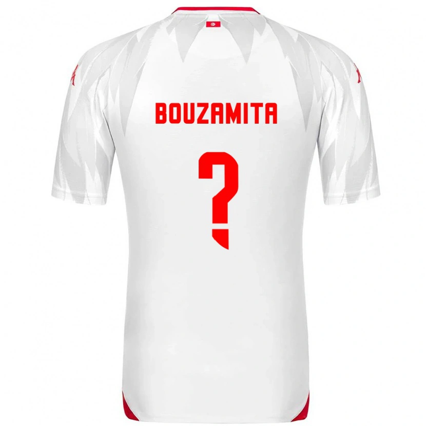 DanxenキッズチュニジアAlexandre Bouzamita#0白 赤ホームシャツ26-28ジャージーユニフォーム