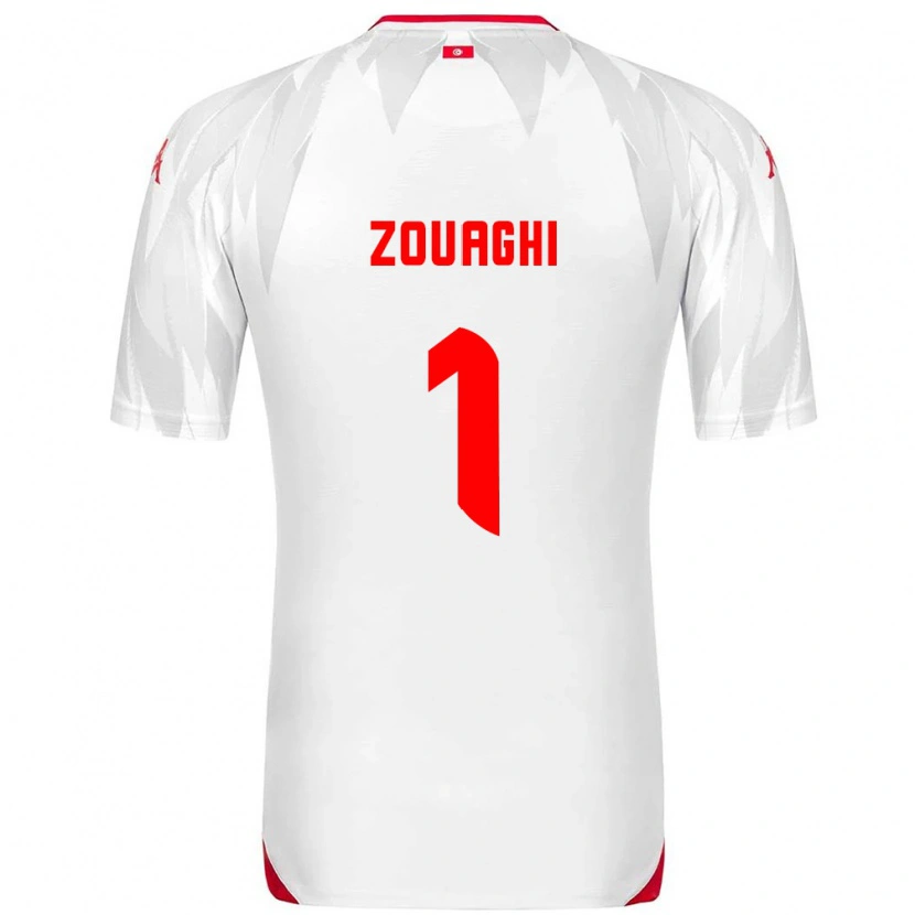 DanxenキッズチュニジアThomas Zouaghi#1白 赤ホームシャツ26-28ジャージーユニフォーム