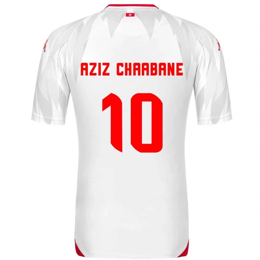 DanxenキッズチュニジアMohamed Aziz Chaabane#10白 赤ホームシャツ26-28ジャージーユニフォーム