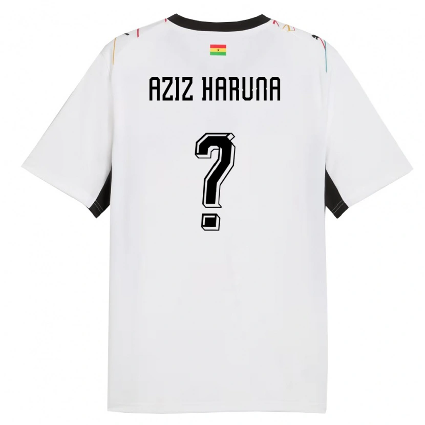 DanxenキッズガーナDari Aziz Haruna#0白 黒 黄ホームシャツ26-28ジャージーユニフォーム