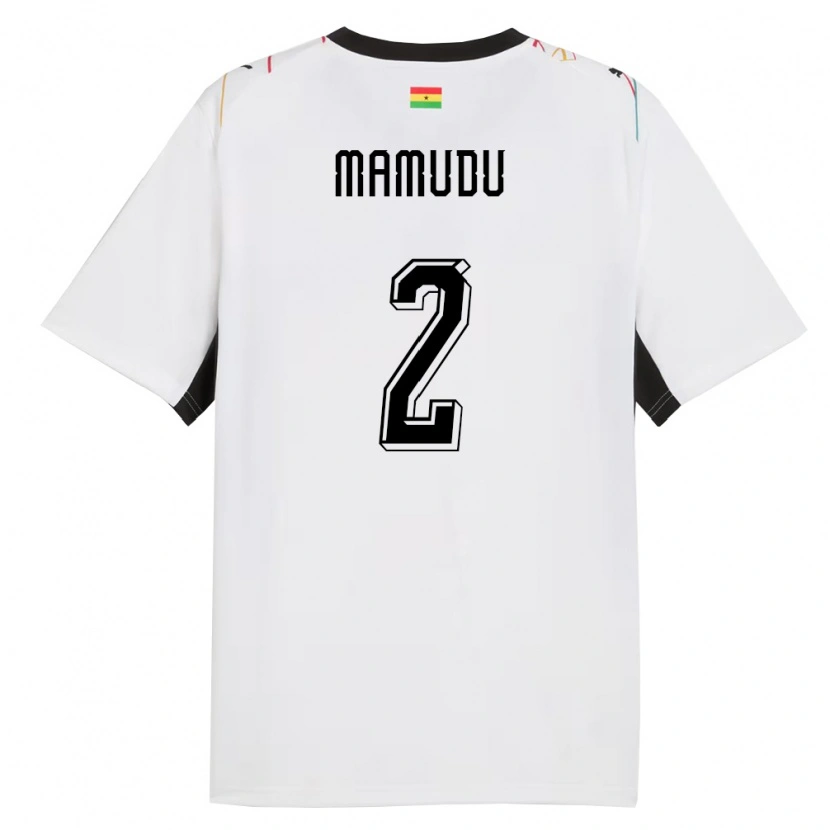 DanxenキッズガーナKamaradini Mamudu#2白 黒 黄ホームシャツ26-28ジャージーユニフォーム