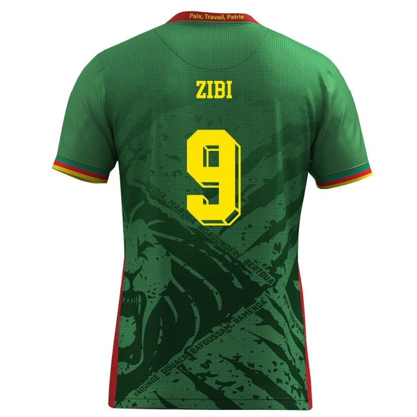 DanxenキッズカメルーンAndré Zibi#9緑 黄 赤ホームシャツ26-28ジャージーユニフォーム