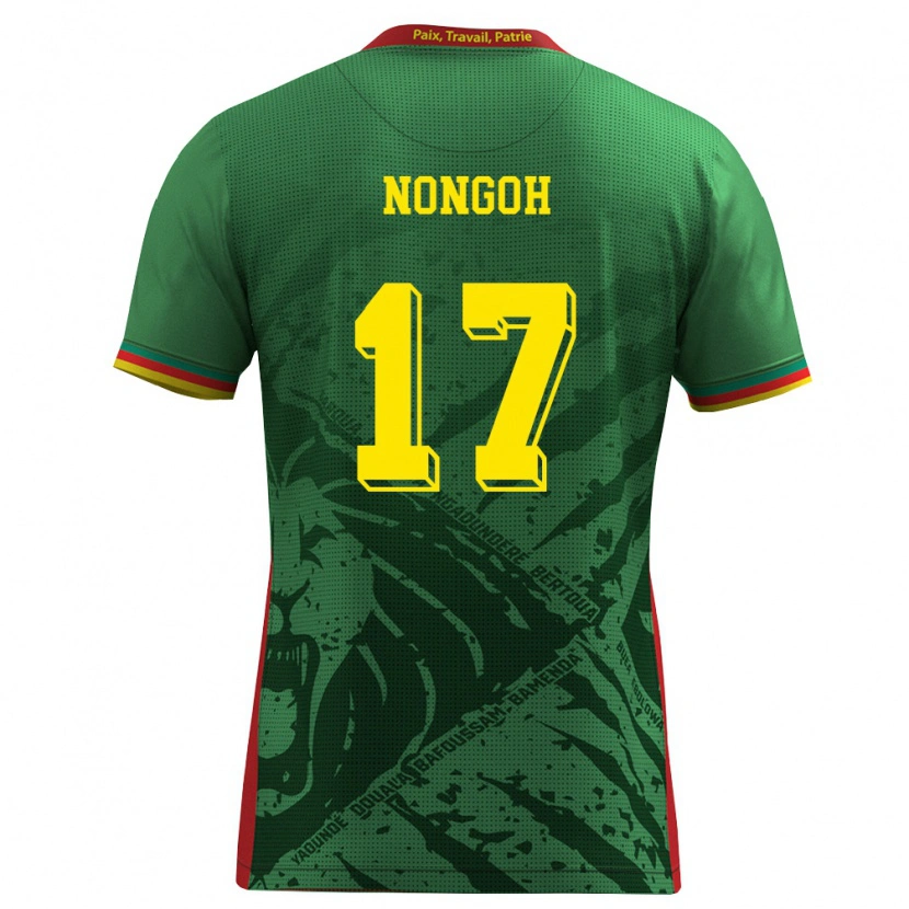 Danxenキッズカメルーンサミュエル・ノンゴー#17緑 黄 赤ホームシャツ26-28ジャージーユニフォーム
