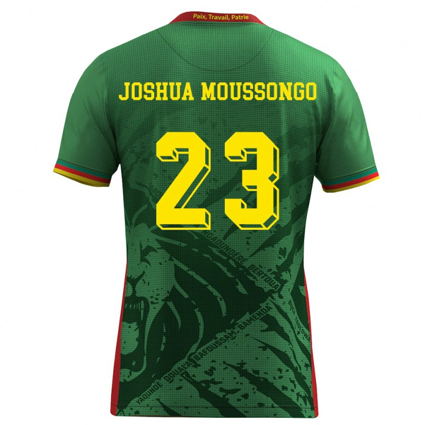 DanxenキッズカメルーンFonda Joshua Moussongo#23緑 黄 赤ホームシャツ26-28ジャージーユニフォーム